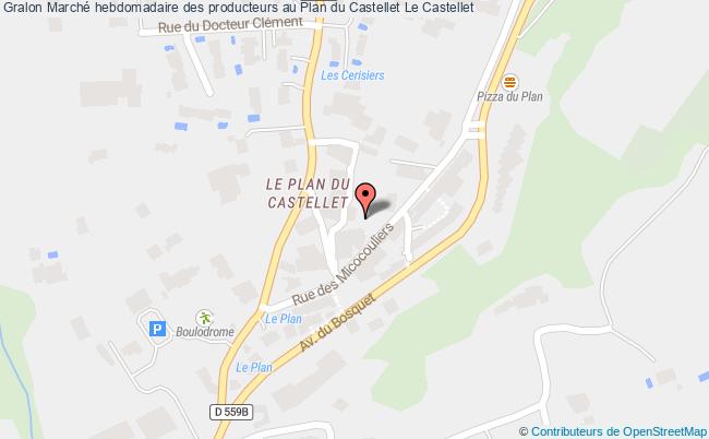 plan Marché Hebdomadaire Des Producteurs Au Plan Du Castellet Le Castellet