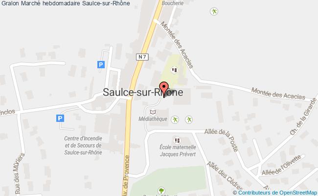 plan Marché Hebdomadaire Du Mercredi Matin Saulce-sur-Rhône
