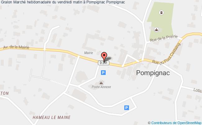 plan Marché Hebdomadaire Du Vendredi Matin à Pompignac Pompignac
