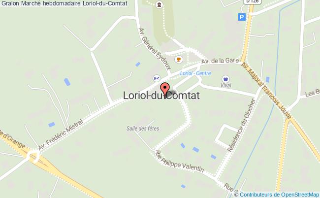 plan Marché Hebdomadaire Loriol-du-Comtat