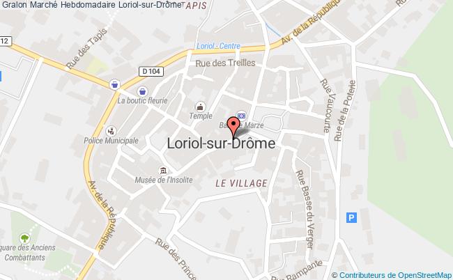 plan Marché Hebdomadaire Loriol-sur-Drôme