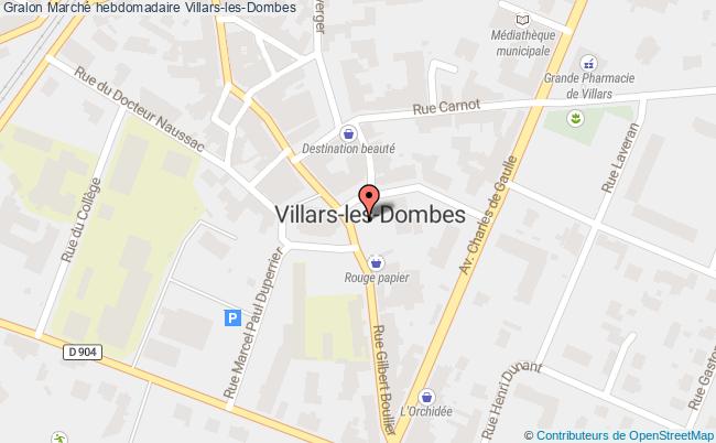 plan Marché Hebdomadaire Villars-les-Dombes