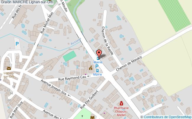 plan MarchÉ Lignan-sur-Orb