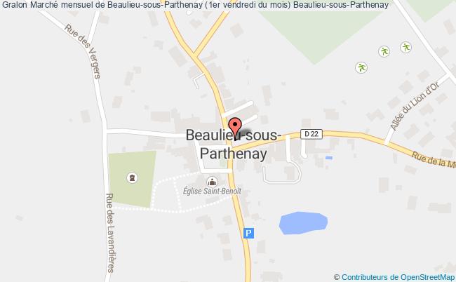 plan Marché Mensuel De Beaulieu-sous-parthenay (1er Vendredi Du Mois) Beaulieu-sous-Parthenay