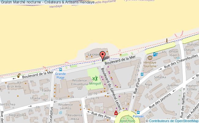 plan Marché Nocturne - Créateurs & Artisans Hendaye