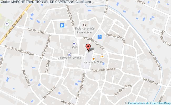 plan MarchÉ Traditionnel De Capestang Capestang