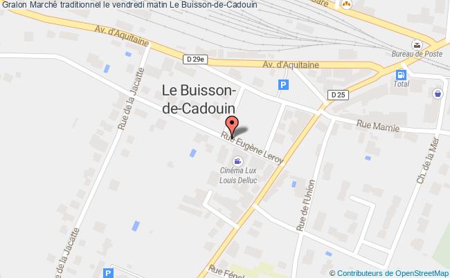 plan Marché Traditionnel Du Vendredi Le Buisson-de-Cadouin