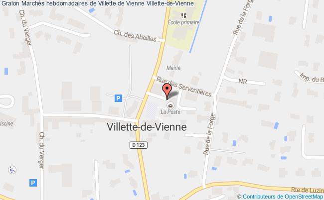 plan Marchés Hebdomadaires De Villette De Vienne Villette-de-Vienne