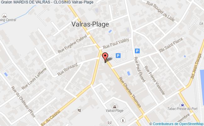 plan Mardis De Valras - Closing Valras-Plage