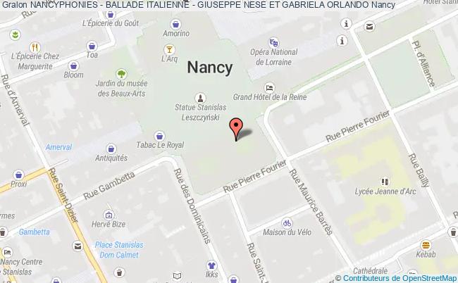 plan Nancyphonies - Ballade Italienne - Giuseppe Nese Et Gabriela Orlando Nancy