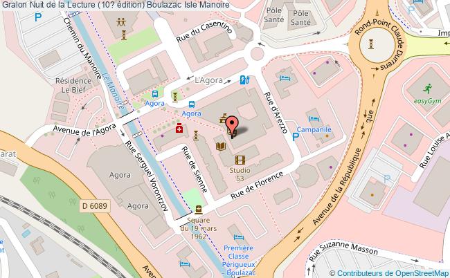 plan Nuit De La Lecture (10? édition) Boulazac