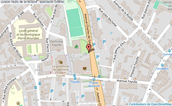 plan Nuits De La Lecture : Spectacle Guéret