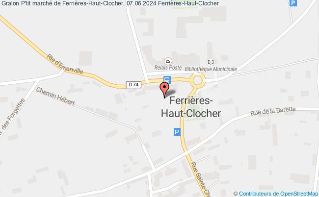 plan P'tit Marché De Ferrières-haut-clocher, 07.06.2024 Ferrières-Haut-Clocher