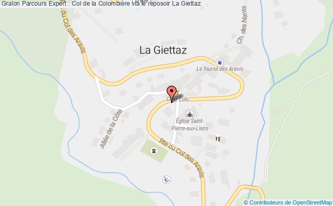 plan Parcours Expert : Col De La Colombière Via Le Reposoir La Giettaz