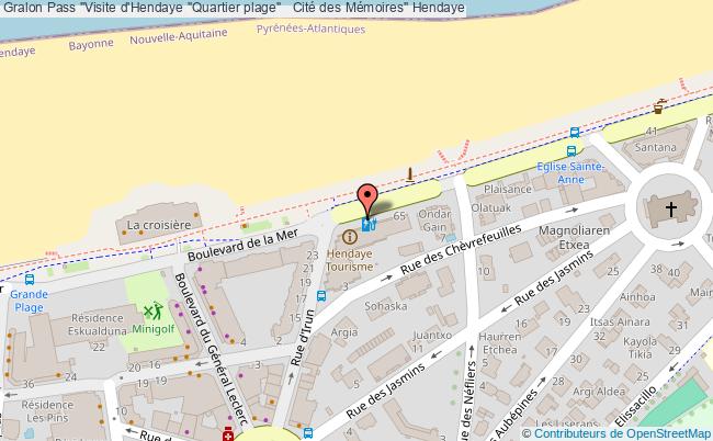 plan Pass "visite D'hendaye "quartier Plage" + Cité Des Mémoires" Hendaye