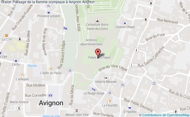 plan Passage De La Flamme Olympique à Avignon Avignon