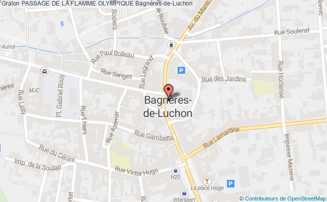plan Passage De La Flamme Olympique Bagnères-de-Luchon