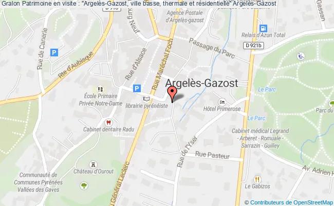 plan Patrimoine En Visite : "argelès-gazost, Ville Basse, Thermale Et Résidentielle" Argelès-Gazost