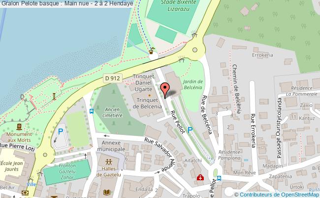 plan Pelote Basque : Main Nue - 2 à 2 Hendaye