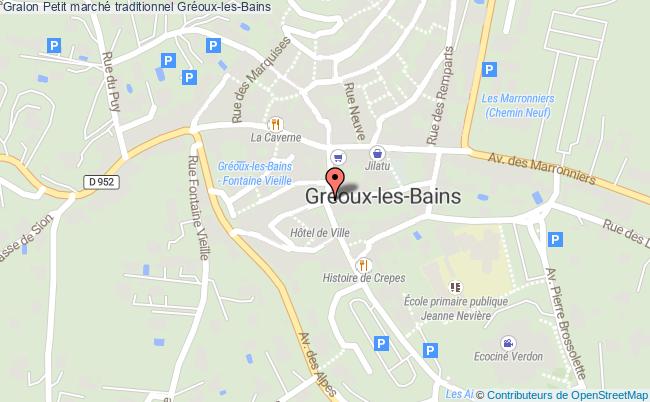 plan Petit Marché Traditionnel Gréoux-les-Bains