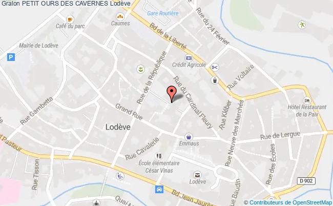 plan Petit Ours Des Cavernes Lodève