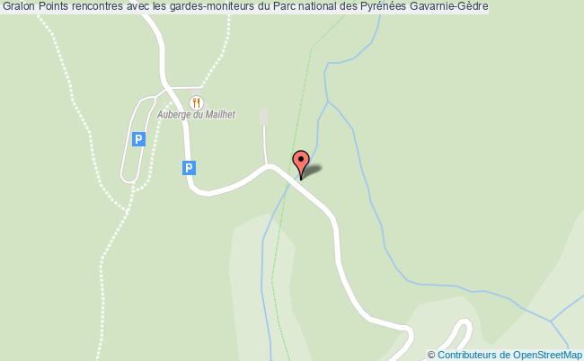 plan Points Rencontres Avec Les Gardes-moniteurs Du Parc National Des Pyrénées Gèdre