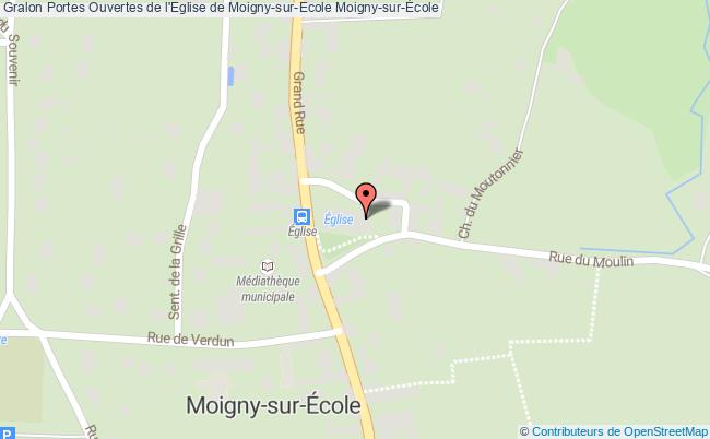 plan Portes Ouvertes De L'eglise De Moigny-sur-ecole Moigny-sur-Ecole