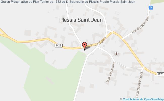 plan Présentation Du Plan-terrier De 1782 De La Seigneurie Du Plessis-praslin Plessis-Saint-Jean