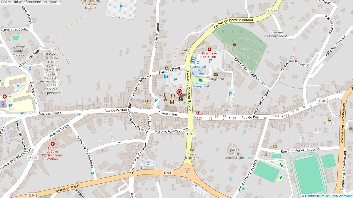 plan Rallye-découverte Bourganeuf