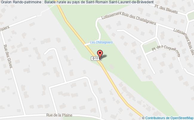 plan Rando-patrimoine : Balade Rurale Au Pays De Saint-romain Saint-Laurent-de-Brèvedent