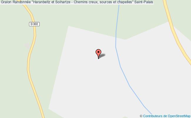 plan Randonnée "haranbeltz Et Soihartze - Chemins Creux, Sources Et Chapelles" Saint-Palais