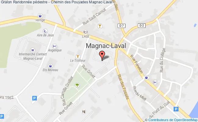 plan Randonnée Pédestre - Chemin Des Pouyades Magnac-Laval