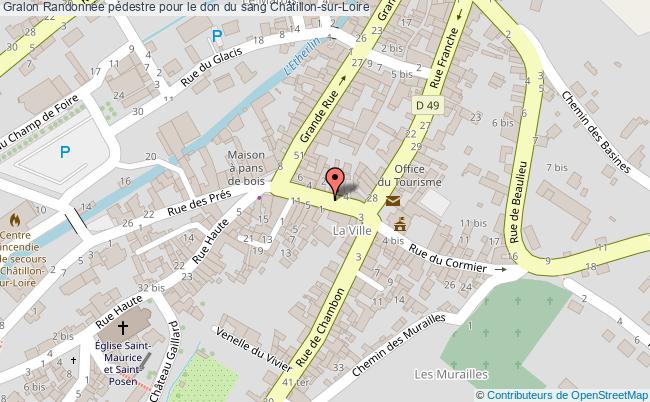 plan Randonnée Pédestre Pour Le Don Du Sang Châtillon-sur-Loire
