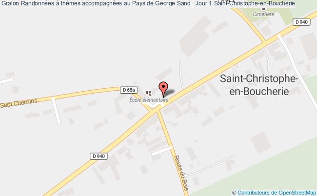 plan Randonnées à Thèmes Accompagnées Au Pays De George Sand : Jour 1 Saint-Christophe-en-Boucherie