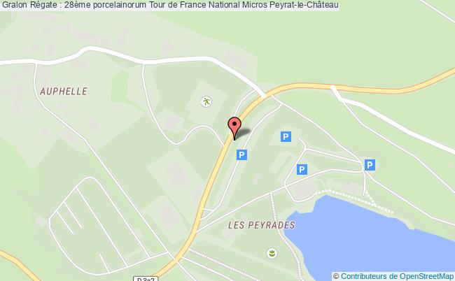 plan Régate : 28ème Porcelainorum Tour De France National Micros Peyrat-le-Château