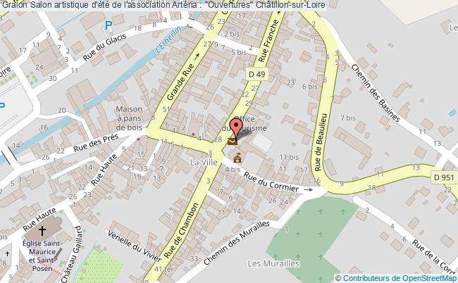 plan Salon Artistique D'été De L'association Artéria : "transparence" Châtillon-sur-Loire