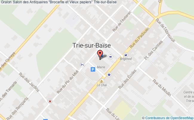 plan Salon Des Antiquaires "brocante Et Vieux Papiers" Trie-sur-Baïse