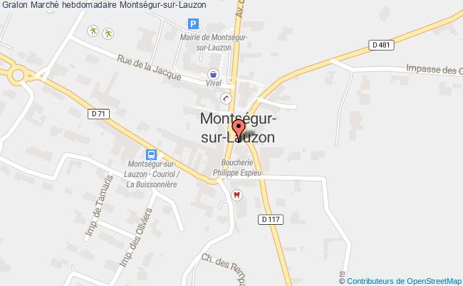plan Samedi : Marché Hebdomadaire De Montségur-sur-lauzon Montségur-sur-Lauzon