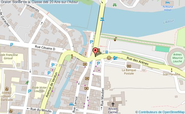 plan Soirée De La Classe Des 20 Aire-sur-l'Adour