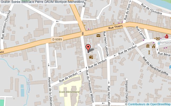 plan Soirée Dédicace Pierre Daum Montpon-Ménestérol