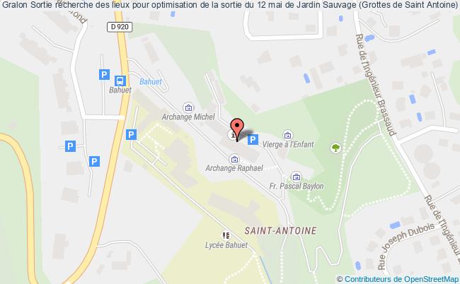 plan Sortie Recherche Des Lieux Pour Optimisation De La Sortie Du 12 Mai De Jardin Sauvage (grottes De Saint Antoine) Brive-la-Gaillarde