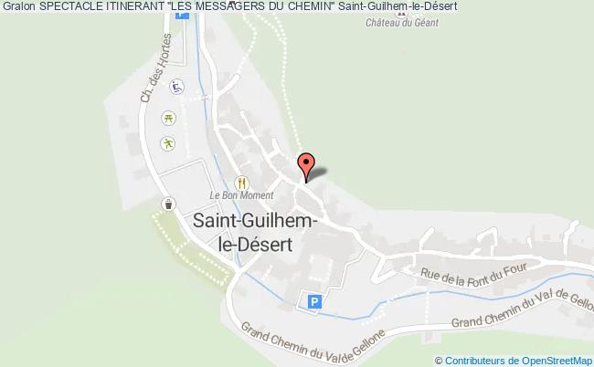 plan Spectacle Itinerant "les Messagers Du Chemin" Saint-Guilhem-le-Désert