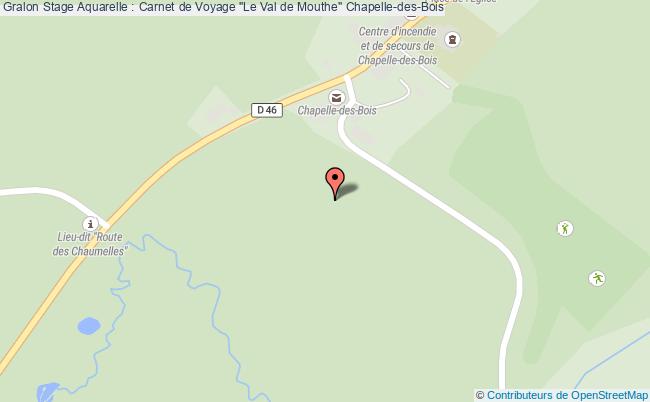 plan Stage Aquarelle : Carnet De Voyage "le Val De Mouthe" Chapelle-des-Bois