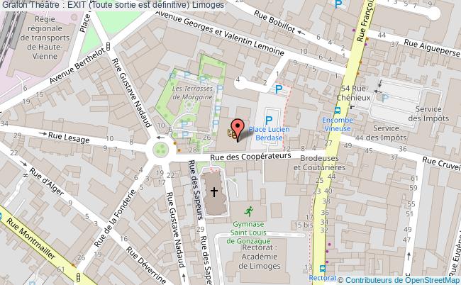 plan Théâtre : Exit (toute Sortie Est Définitive) Limoges