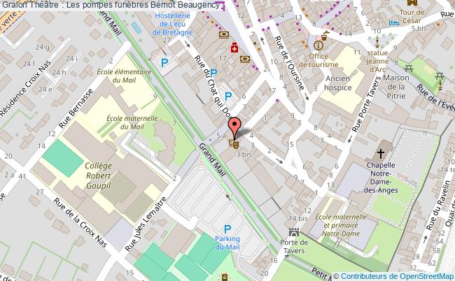 plan Théâtre : Les Pompes Funèbres Bémot Beaugency