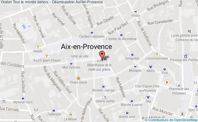 plan Tout Le Monde Dehors - Déambulation Aix en Provence