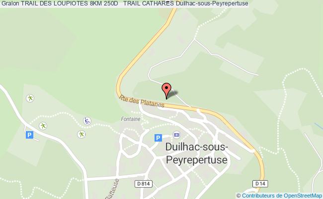 plan Trail Des Loupiotes 8km 250d+  Trail Cathares Duilhac-sous-Peyrepertuse