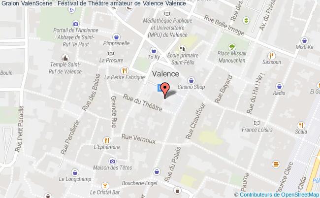 plan Valenscène : Festival De Théâtre Amateur De Valence Valence