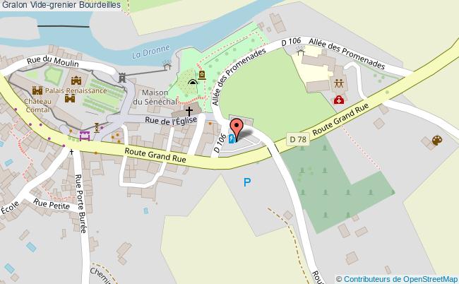plan Vide-grenier Bourdeilles