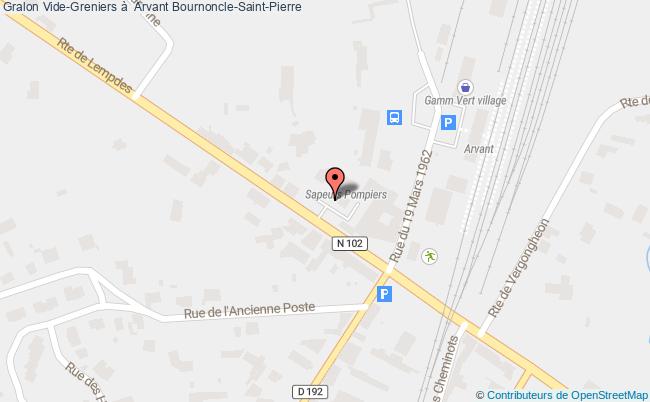 plan Vide-greniers à  Arvant Bournoncle-Saint-Pierre